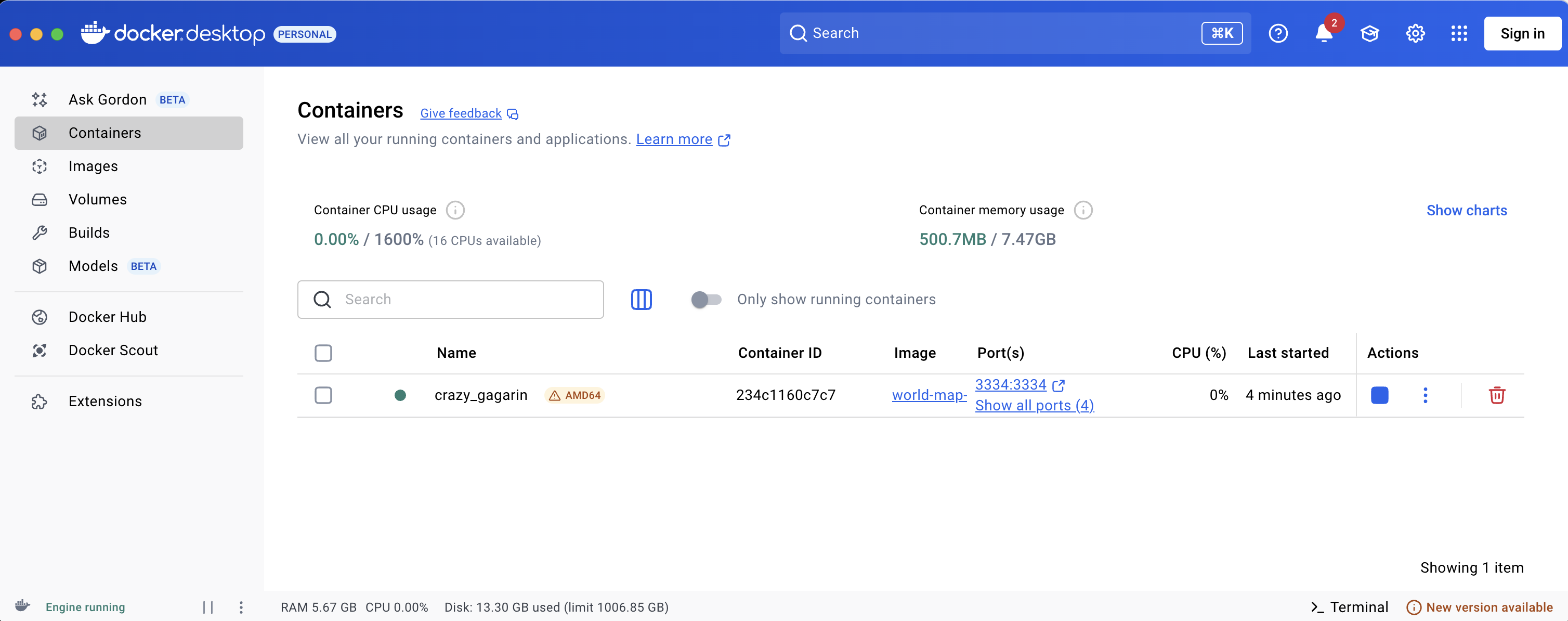 Docker Setup Running