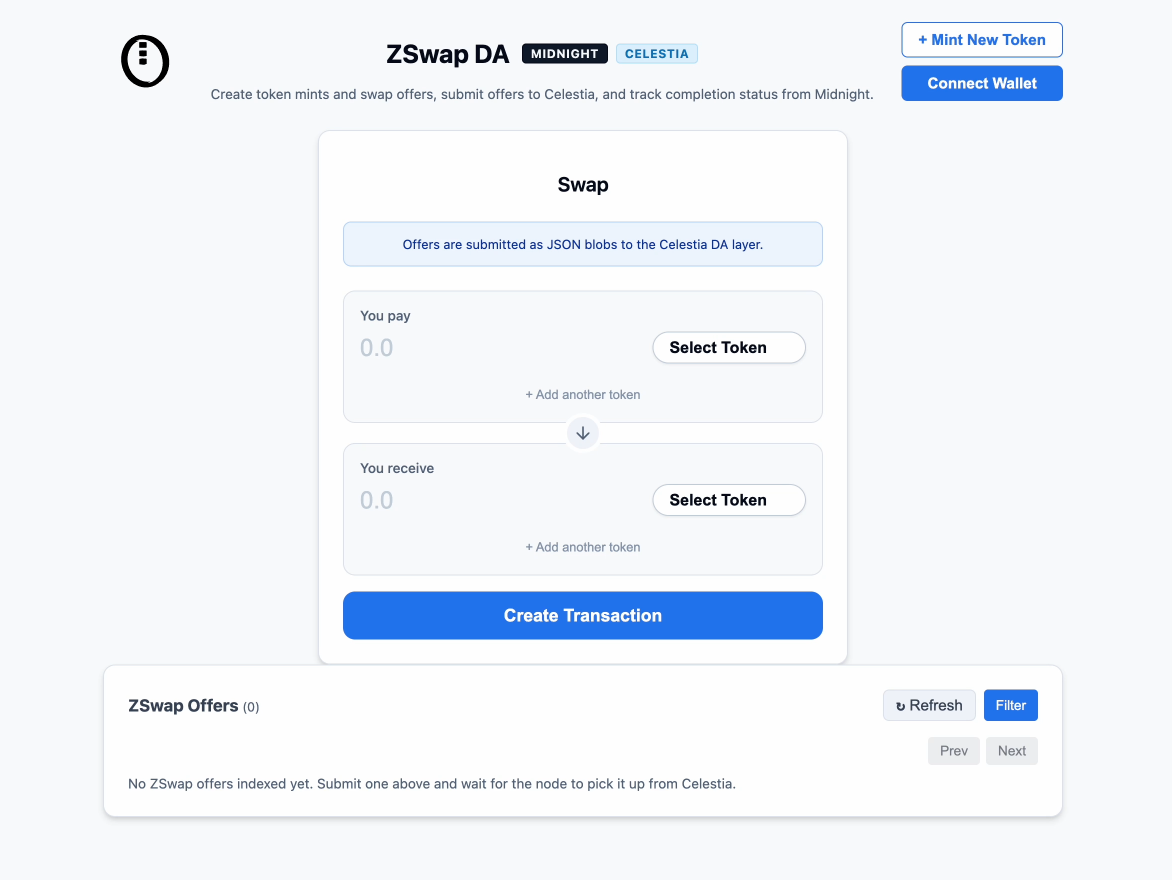 Celestia DA application overview