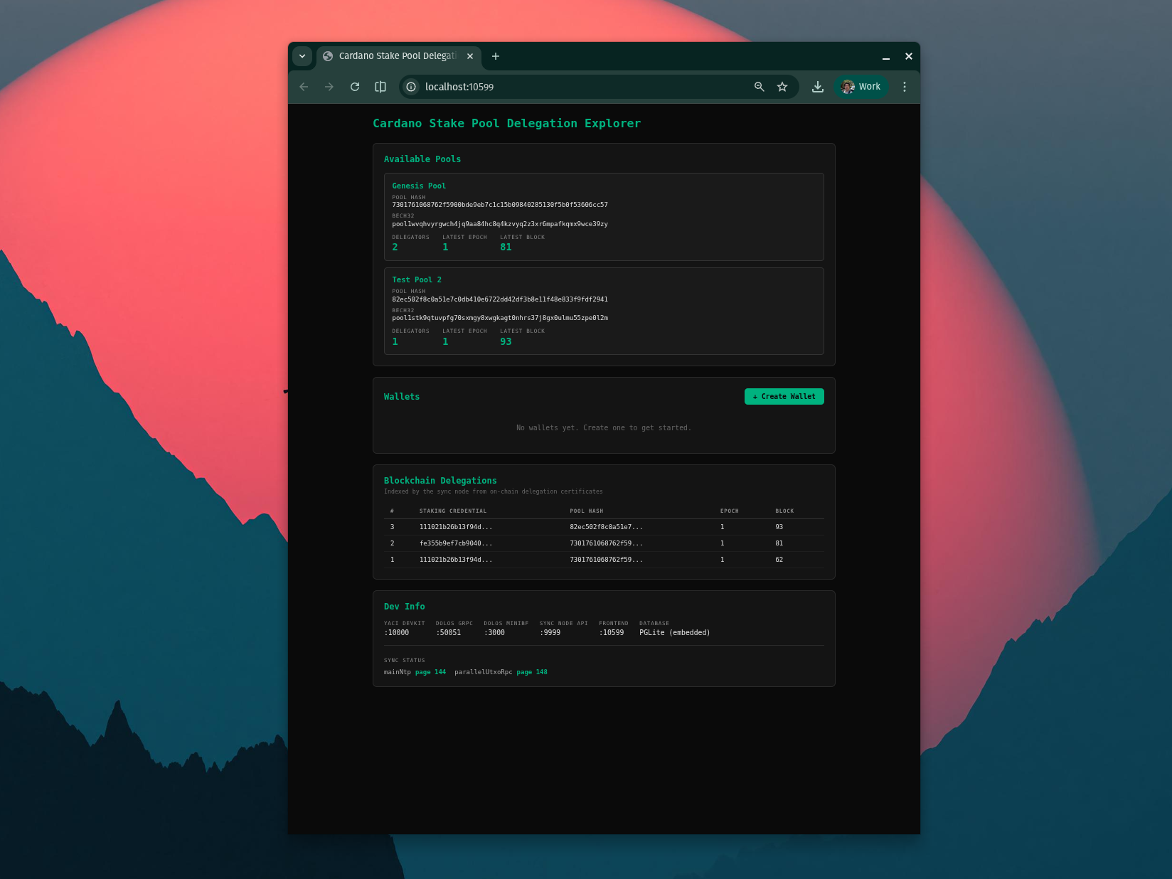 Cardano Stake Pool Delegation Explorer dApp